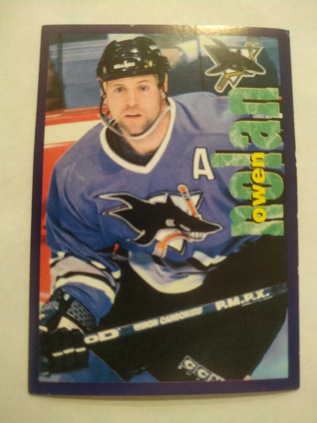 ХОККЕЙ НАКЛЕЙКА НХЛ ПАНИНИ 1998-1999 КОЛЛЕКЦИЯ NHL PANINI OWEN NOLAN #210