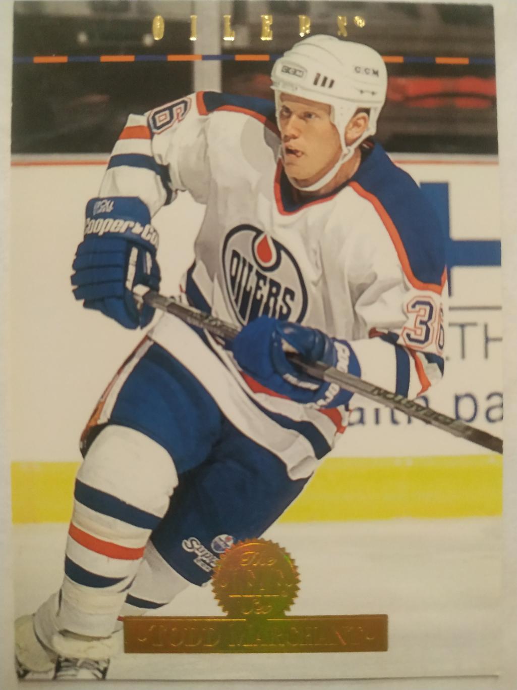 ХОККЕЙ КАРТОЧКА НХЛ DONRUSS LEAF SET 1994-95 TODD MARCHANT EDMONTON #505