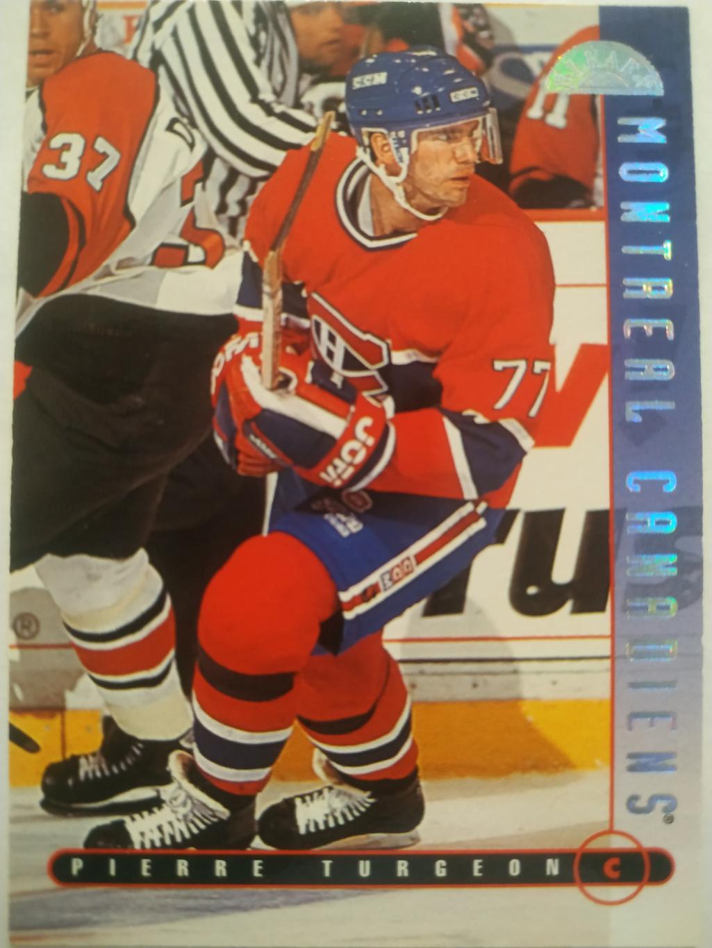 ХОККЕЙ КАРТОЧКА НХЛ DONRUSS LEAF 1995-96 PIERRE TURGEON MONTREAL CANADIENS #90