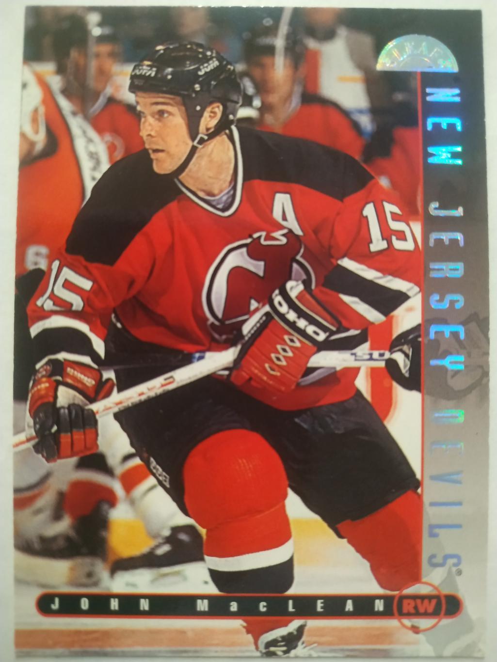 ХОККЕЙ КАРТОЧКА НХЛ DONRUSS LEAF 1995-96 JOHN MACLEAN NEW JERSEY DEVILS #176