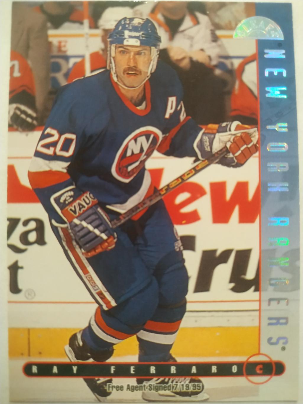 ХОККЕЙ КАРТОЧКА НХЛ DONRUSS LEAF 1995-96 RAY FERRARO NEW YORK RANGERS #284