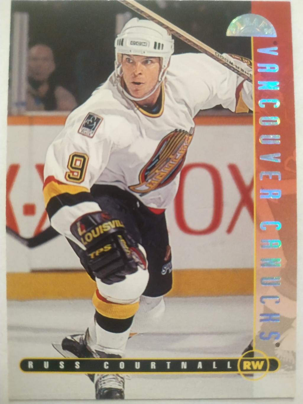 ХОККЕЙ КАРТОЧКА НХЛ DONRUSS LEAF 1995-96 RUSS COURTNALL VANCOUVER CANUCKS #51