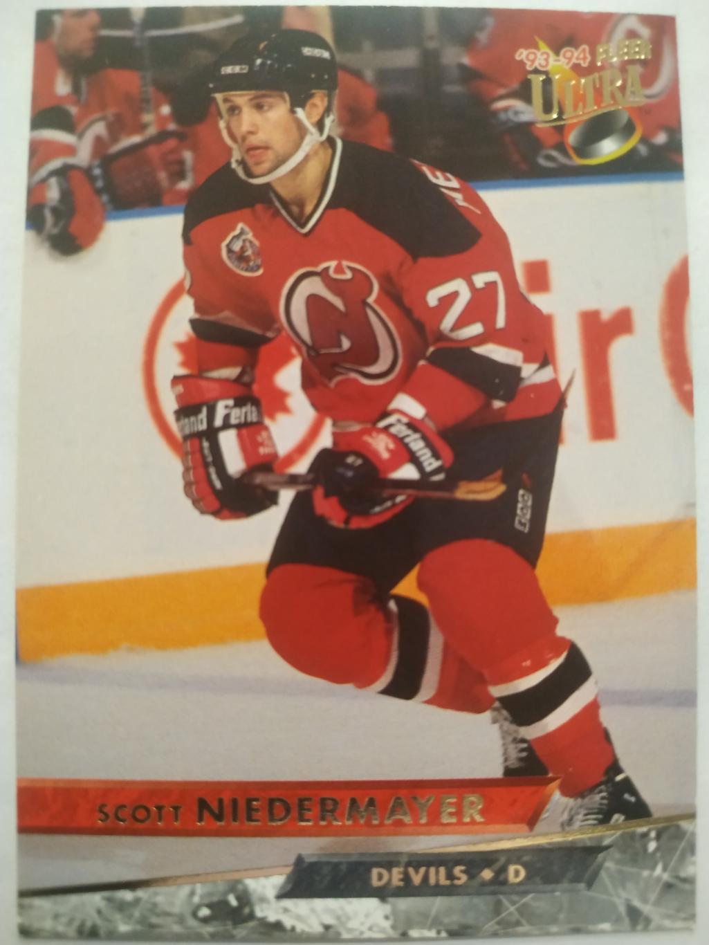 ХОККЕЙ КАРТОЧКА НХЛ FLEER ULTRA 1993-94 NHL SCOTT NIEDERMAYER DEVILS #95