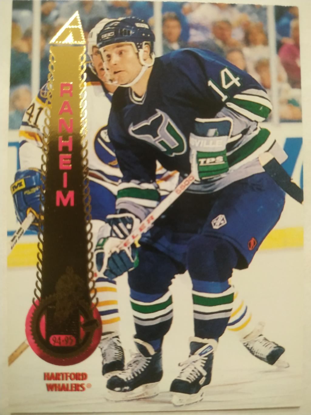 ХОККЕЙ КАРТОЧКА НХЛ PINNACLE 1994-95 NHL PAUL RANHEIM HARFORD WHALERS #138