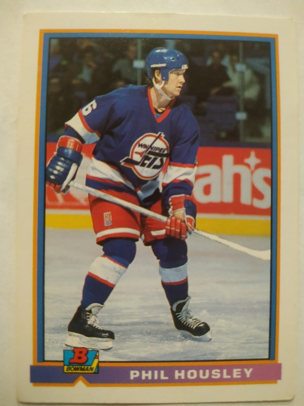 ХОККЕЙ КАРТОЧКА НХЛ BOWMAN 1991-92 NHL PHIL HOUSLEY WINNIPEG JETS #197
