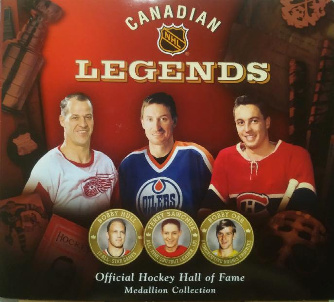 ХОККЕЙ НАБОР МЕДАЛЬОН ЛЕГЕНДЫ НХЛ 2004 NHL LEGENDS MEDALLION COLLECTION