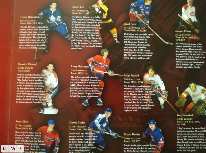 ХОККЕЙ НАБОР МЕДАЛЬОН ЛЕГЕНДЫ НХЛ 2004 NHL LEGENDS MEDALLION COLLECTION 6