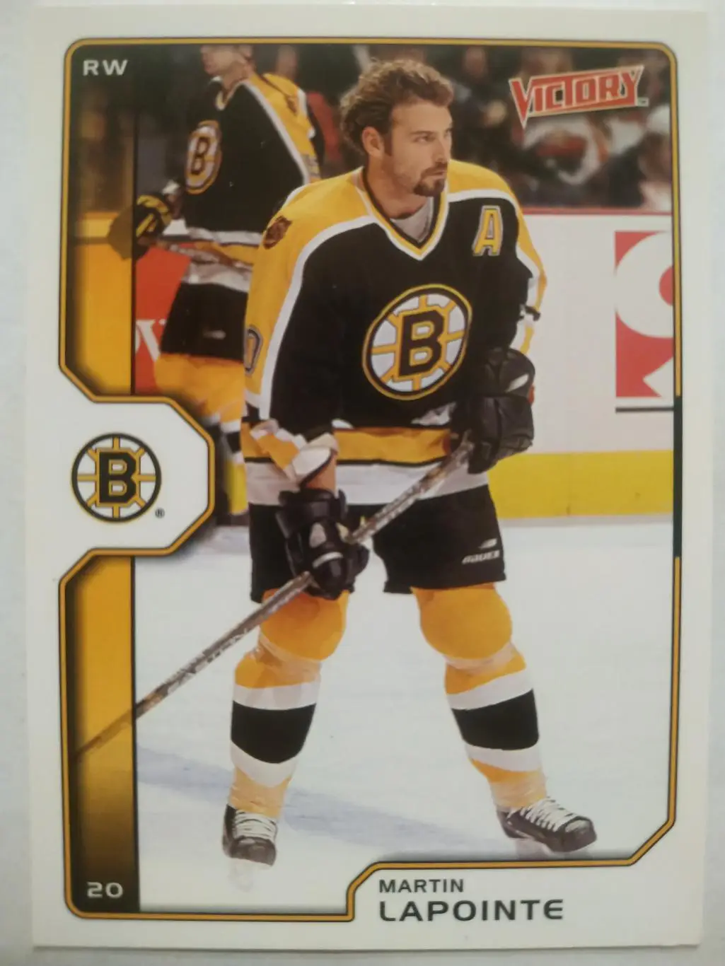 ХОККЕЙ КАРТОЧКА НХЛ UPPER DECK VICTORY 2002-03 NHL MARTIN LAPOINTE BOSTON #21