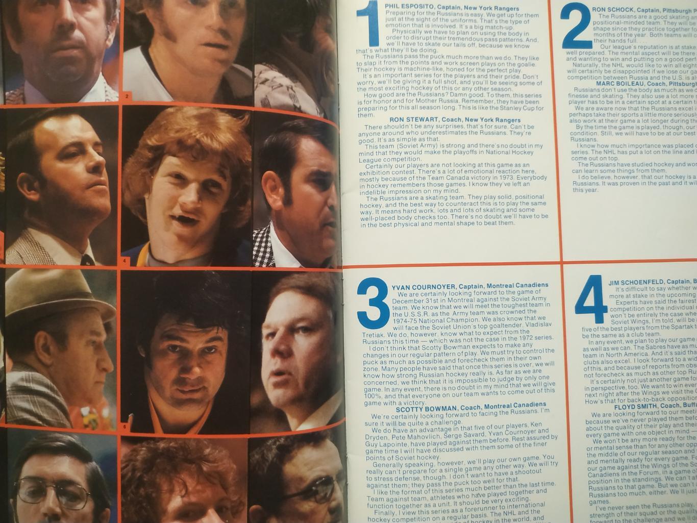 ПРОГРАММА МАТЧА НХЛ КРЫЛЬЯ СОВЕТОВ - АЙЛЕНДЕРС 1975-76 NHL SUPER SERIE PROGRAM 2