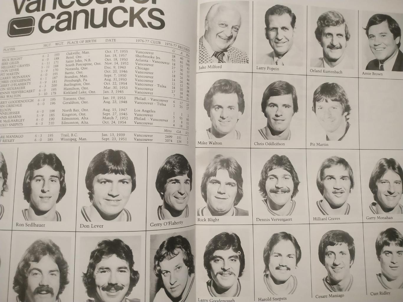 ПРОГРАММА МАТЧА НХЛ СПАРТАК - ВАНКУВЕР 28.12.1977 NHL SPARTAK VS. VANCOUVER 4