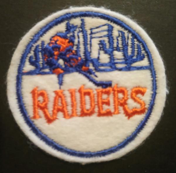 ХОККЕЙ НАШИВКА ВХА РАЙДЕРС 1972-1973 WHA RAIDERS OFFICIAL PATCH