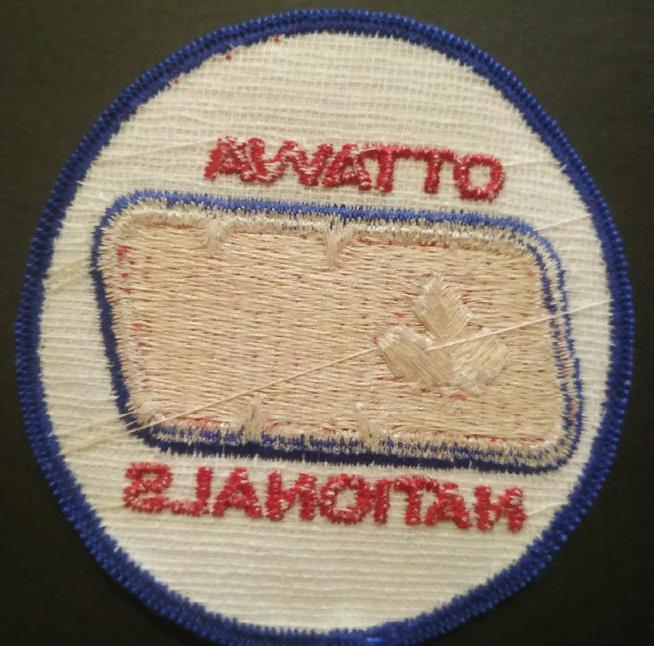 ХОККЕЙ НАШИВКА ВХА ОТТАВА НЭШИНАЛС 1972-1973 WHA OTTAWA NATIONALS OFFICIAL PATCH 1