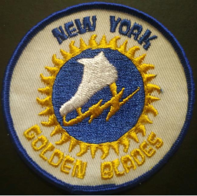 ХОККЕЙ НАШИВКА ВХА ГОЛДЕН БЛЭЙДЗ 1973-74 WHA GOLDEN BLADES OFFICIAL PATCH