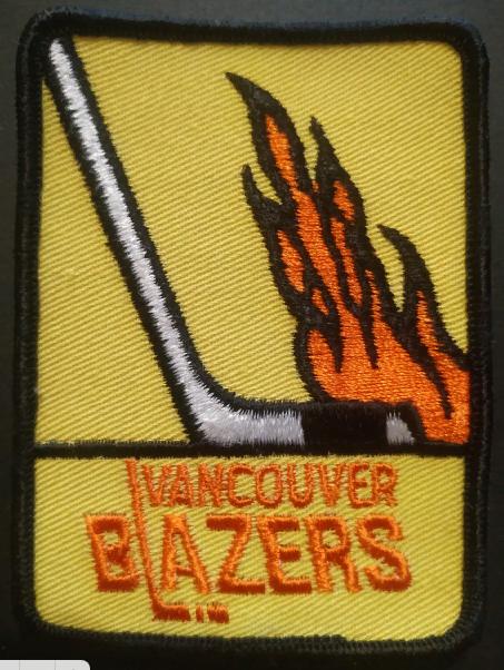 ХОККЕЙ НАШИВКА ВХА ВАНКУВЕР БЛЭЙЗЕР 1973-74 WHA VANCOUVER BLAZERS OFFICIAL PATCH