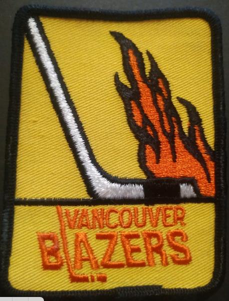 ХОККЕЙ НАШИВКА ВХА ВАНКУВЕР БЛЭЙЗЕР 1973-74 WHA VANCOUVER BLAZERS OFFICIAL PATCH 2