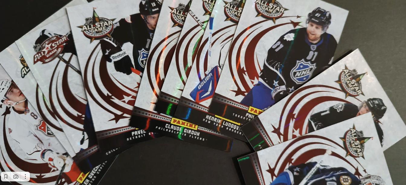 ХОККЕЙ НАБОР КАРТОЧЕК НХЛ PANINI МАТЧ ВСЕХ ЗВЕЗД 2012 ALL STAR GAME #1-10 6
