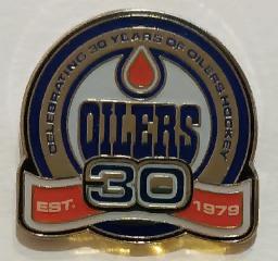 ХОККЕЙ ЗНАK НХЛ 30 ЛЕТ ЭДМОНТОН ОЙЛЕРЗ 1979-1999 NHL 30 YEAR EDMONTON OILERS PIN