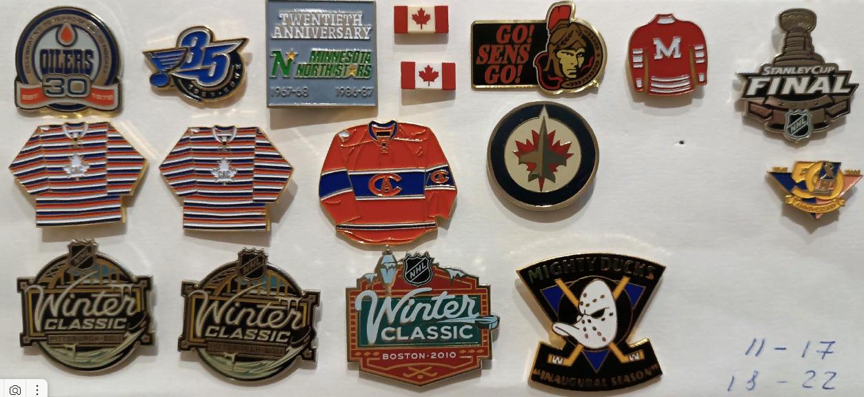 ЗНАЧОК ХОККЕЙ НХЛ ФЛАГ КАНАДА 1980 NHL FLAG CANADA COLLECTION HOCKEY PIN (1) 1