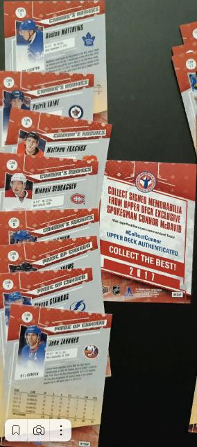 НАБОР КАРТОЧЕК НХЛ UPPER DECK 2017 CANADIAN NATIONAL HOCKEY CARD DAY #1-17 4