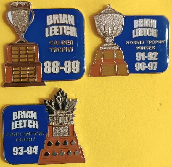 ХОККЕЙ ЗНАK НХЛ РЭЙНДЖЕРС БРАЙАН ЛИЧ 1993-94 NHL BRIAN LEETCH RANGERS PIN 2