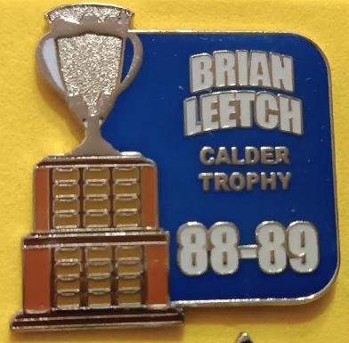 ХОККЕЙ ЗНАK НХЛ РЭЙНДЖЕРС БРАЙАН ЛИЧ 1988-89 NHL BRIAN LEETCH RANGERS PIN 1