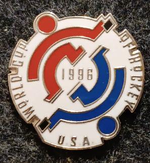 ХОККЕЙ ЗНАК КУБОК МИРА ПО ХОККЕЮ АМЕРИКА 1996 WORLD CUP OF HOCKEY TEAM USA PIN