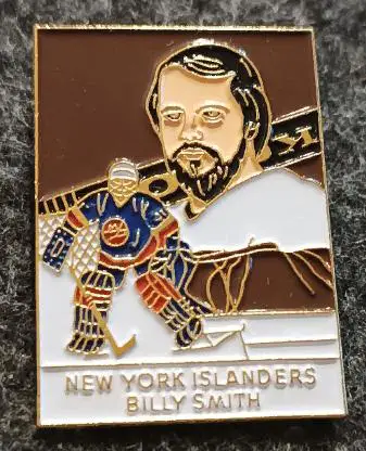 ХОККЕЙ ЗНАK НХЛ БИЛЛИ СМИТ АЙЛЕНДЕРС NHL BILLY SMITHNEW YORK ISLANDERS PIN