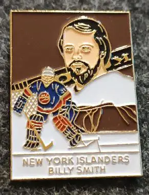 ХОККЕЙ ЗНАK НХЛ БИЛЛИ СМИТ АЙЛЕНДЕРС NHL BILLY SMITHNEW YORK ISLANDERS PIN 4
