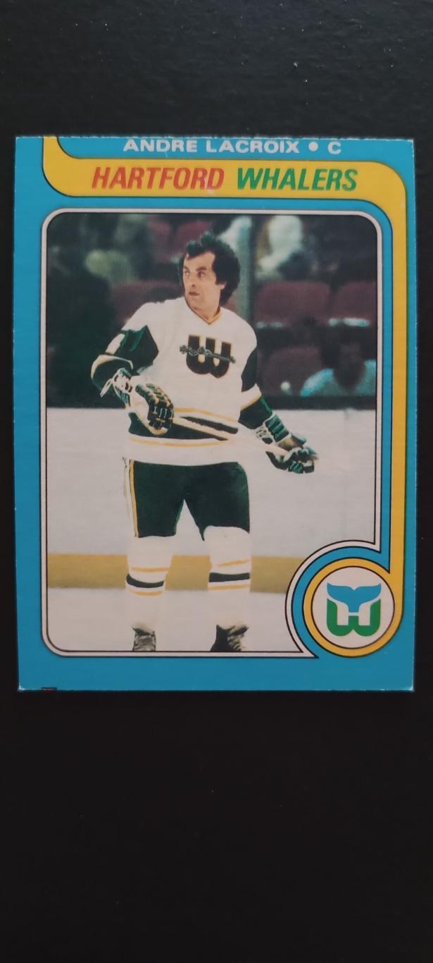 ХОККЕЙ КАРТОЧКА НХЛ O-PEE-CHEE 1979-80 NHL ANDRE LACROIX HARTFORD WHALERS #107