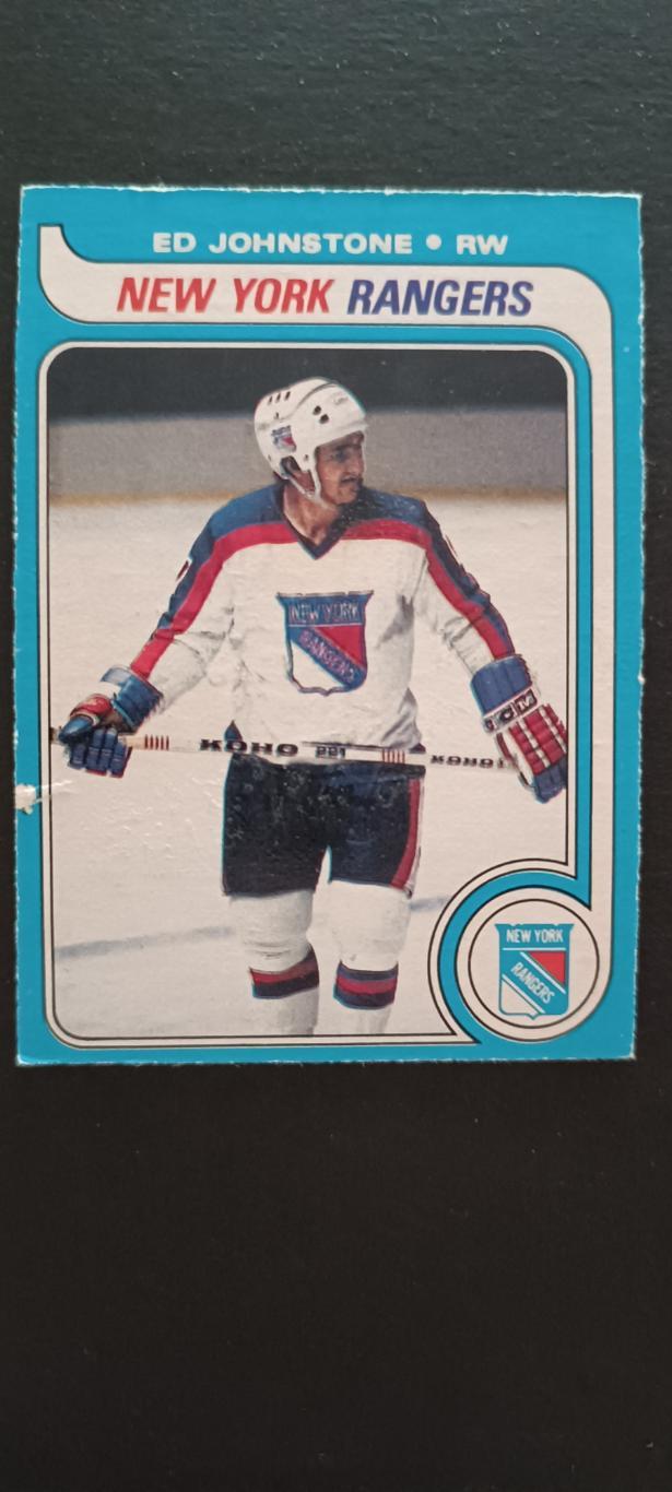 ХОККЕЙ КАРТОЧКА НХЛ O-PEE-CHEE 1979-80 NHL ED JOHNSTONE NEW YORK RANGERS #179