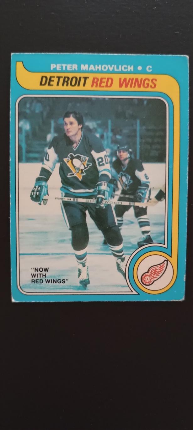 ХОККЕЙ КАРТОЧКА НХЛ O-PEE-CHEE 1979-80 NHL PETER MAHOVLICH DETROIT RED WING #187