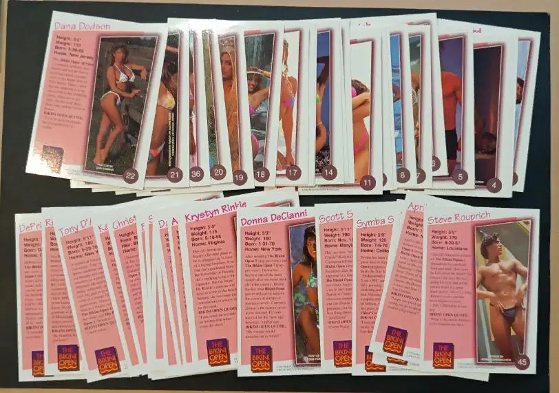 КАРТЫ СУВЕНИР ЧЕМПИОНАТ БИКИНИ ОУПЕН 1990 BIKINI OPEN 2