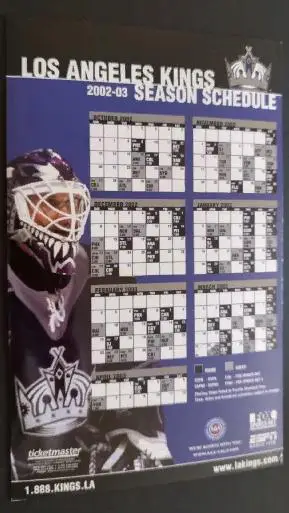 ХОККЕЙ МАГНИТ ЛОС АНДЖЕЛЕС КИНГС 2002-2003 NHL LOS ANGELES KINGS
