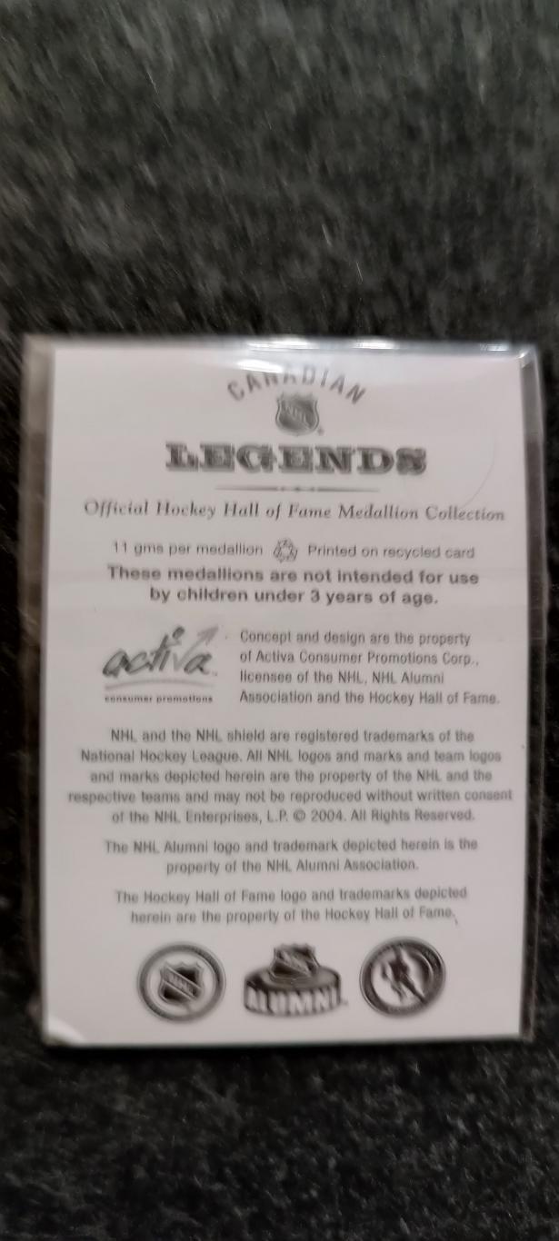 ХОККЕЙ МЕДАЛЬОН ЗАЛ СЛАВЫ ЛЕГЕНДЫ 2004 NHL MIKE BOSSY HHOF LEGENDS MEDALLION 1