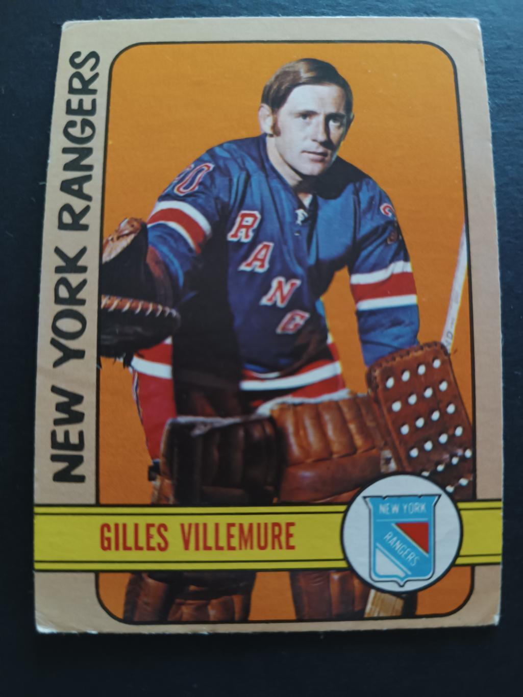 ХОККЕЙ КАРТОЧКА НХЛ TOPPS TCG 1972-73 NHL GILLES VILLEMURE NEW YORK RANGERS #137
