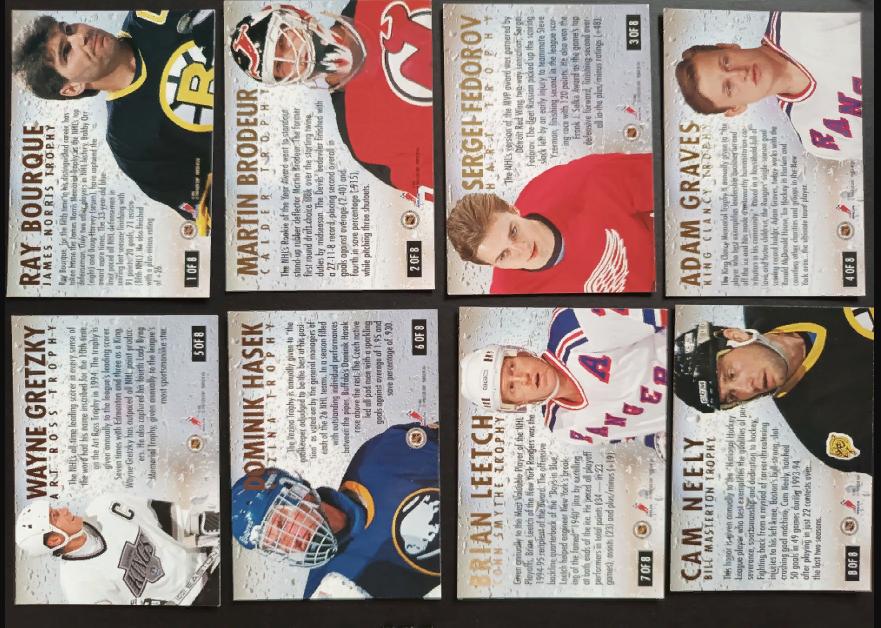 НАБОР КАРТОЧЕК НХЛ ULTRA FLEER 1994-95 NHL ALL STAR GAME HOCKEY CARD SET #1-8 3