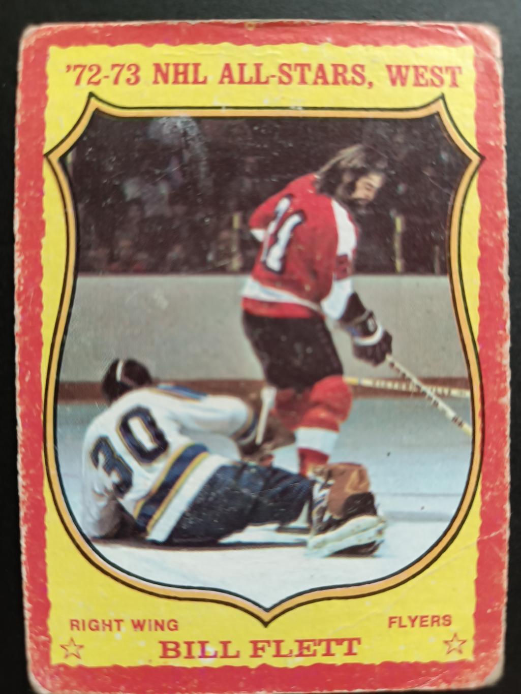 ХОККЕЙ КАРТОЧКА НХЛ O-PEE-CHEE 1973-74 NHL ALL STAR WEST BILL FLETT #20 2