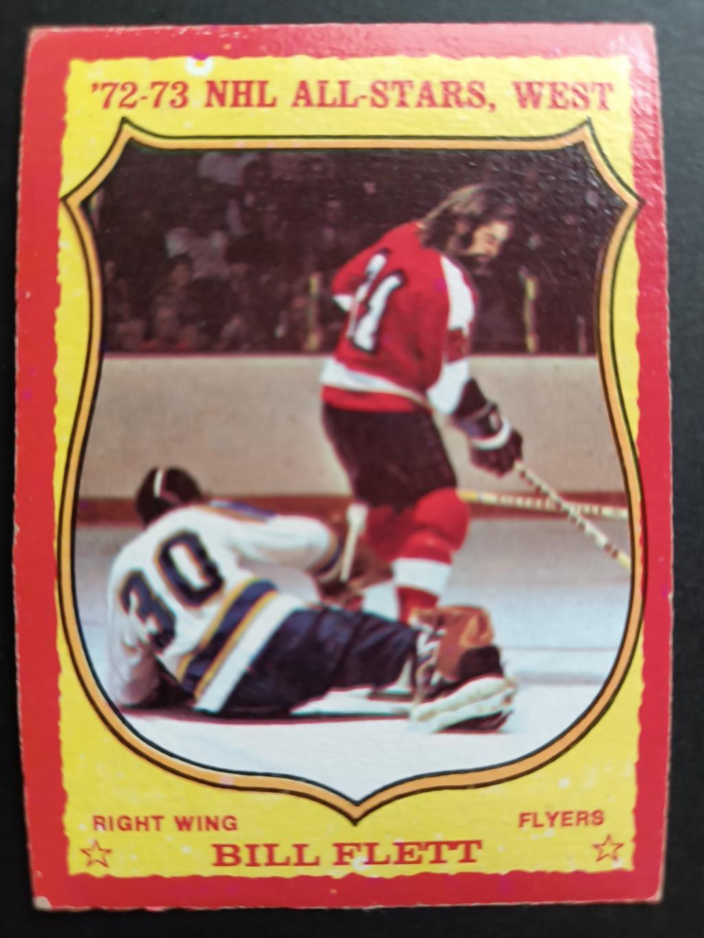 ХОККЕЙ КАРТОЧКА НХЛ O-PEE-CHEE 1973-74 NHL ALL STAR WEST BILL FLETT #20 4