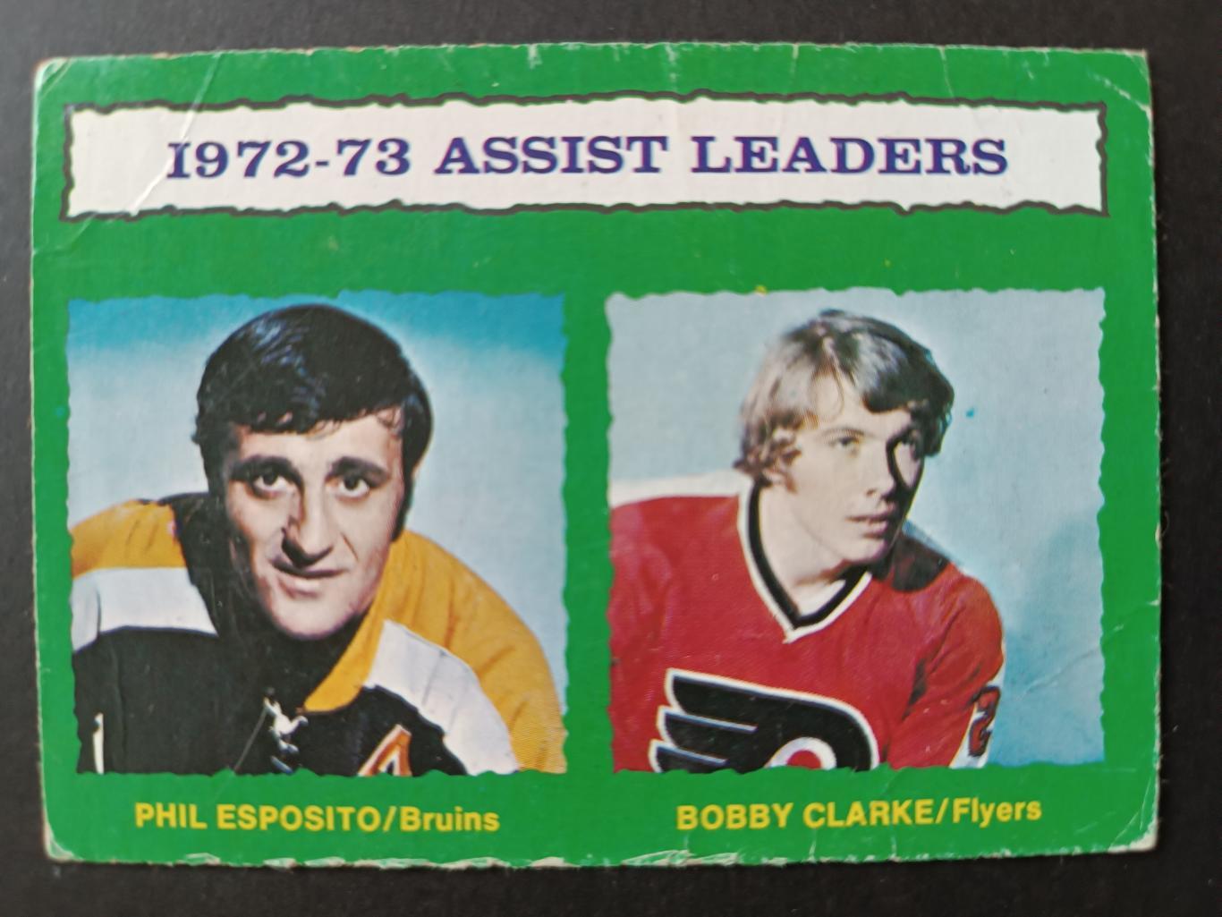 ХОККЕЙ КАРТОЧКА НХЛ O-PEE-CHEE 1973-74 NHL GOAL LEADERS ESPOSITO MACLEISH #133