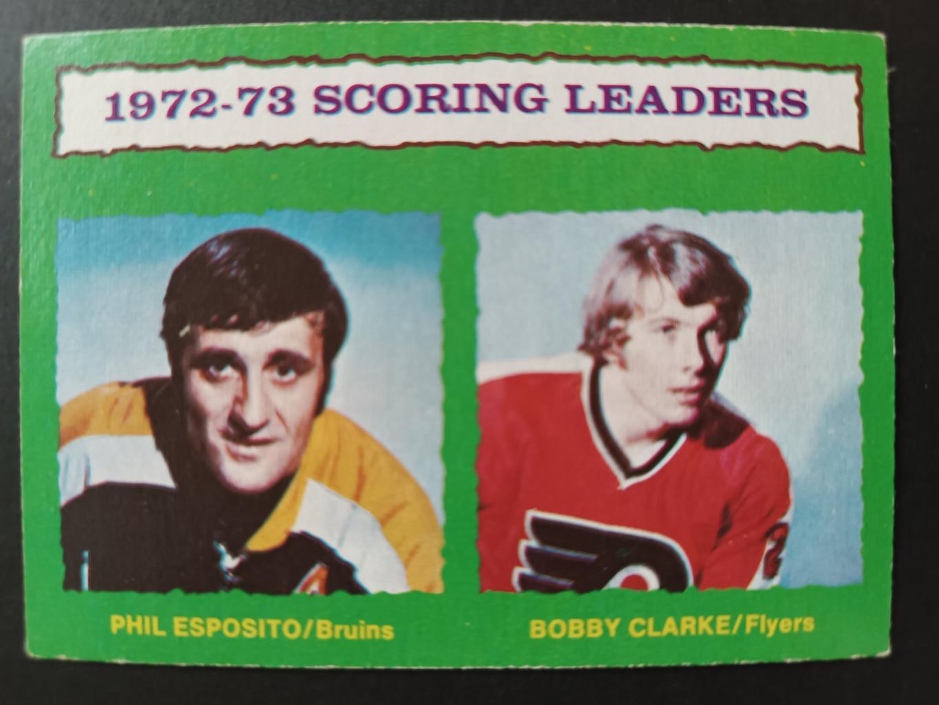 ХОККЕЙ КАРТОЧКА НХЛ O-PEE-CHEE 1973-74 NHL GOAL LEADERS ESPOSITO MACLEISH #133 2