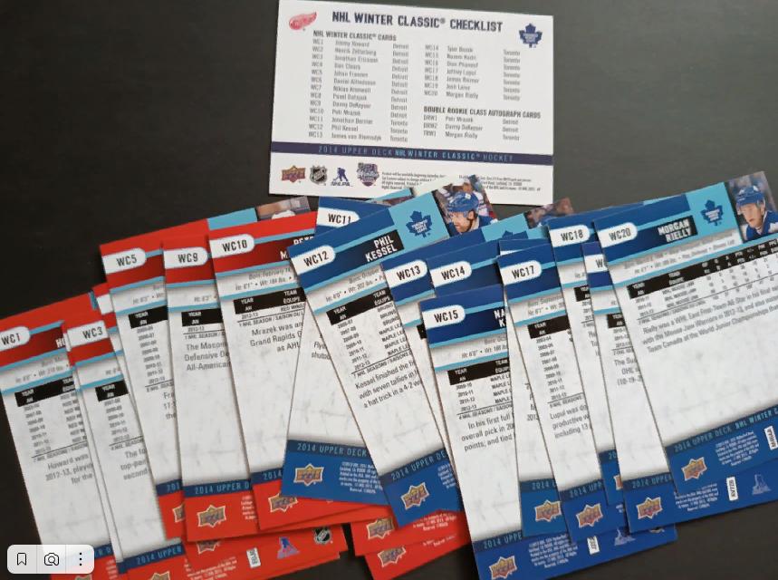 НАБОР КАРТОЧЕК НХЛ UPPER DECK 2014 NHL WINTER NATIONAL HOCKEY CARD DAY#1-21 3