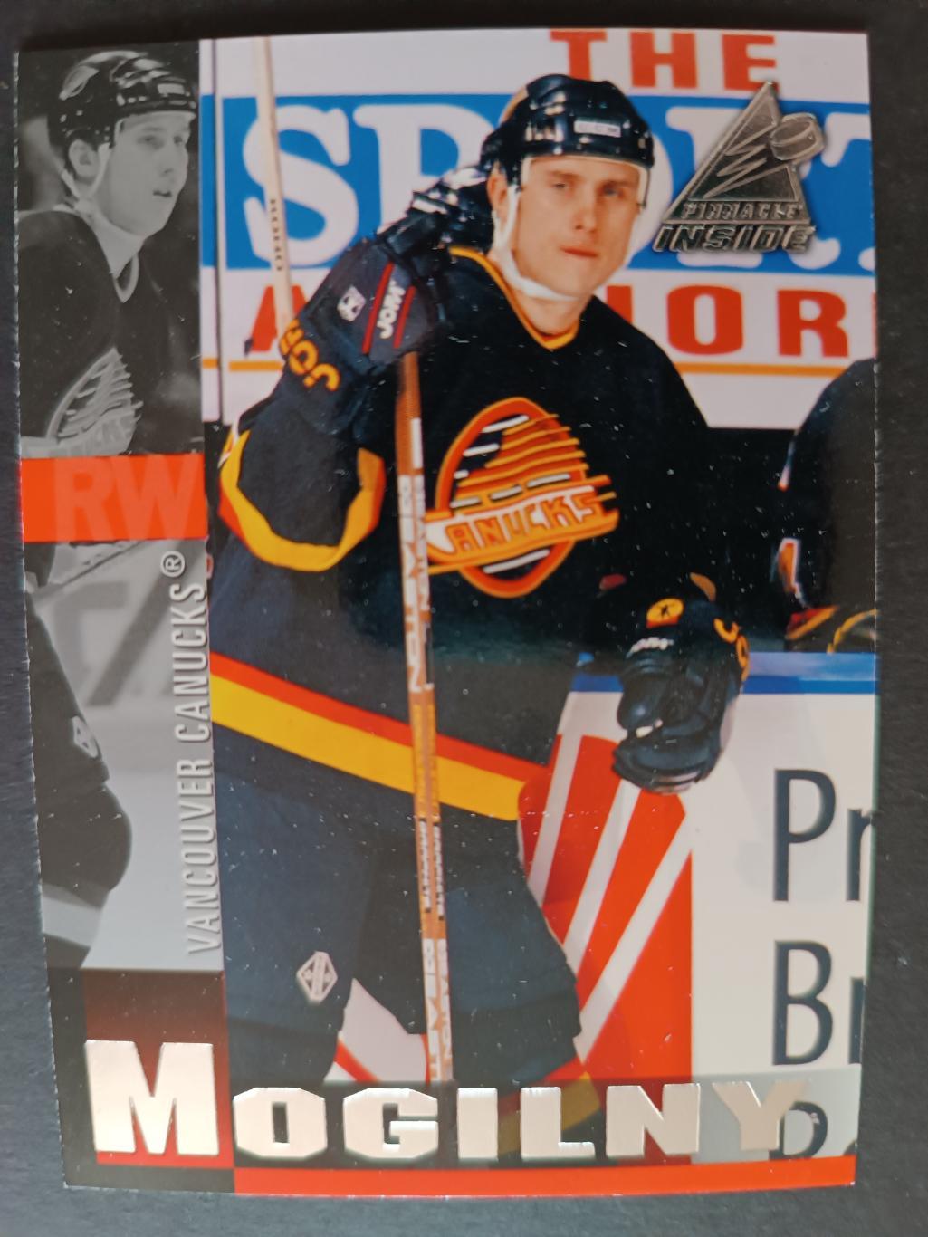 ХОККЕЙ КАРТОЧКА НХЛ PINNACLE INSIDE 1997-98 NHL ALEXANDER MOGILNY VANCOUVER #34