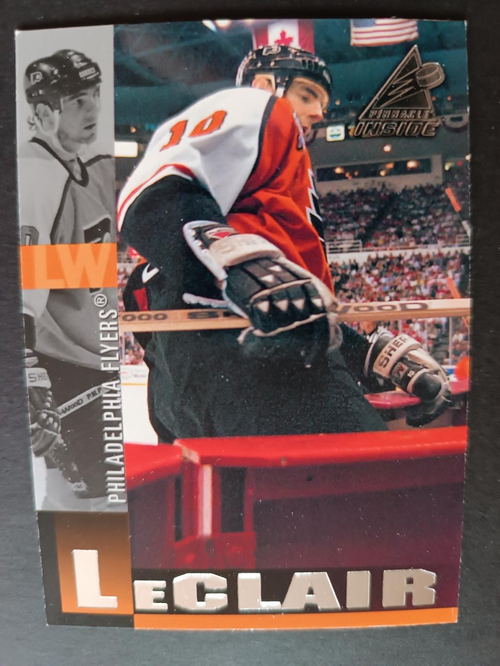 ХОККЕЙ КАРТОЧКА НХЛ PINNACLE INSIDE 1997-98 NHL JONH LECLAIR PHILADELPHIA #58