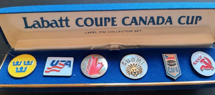 ХОККЕЙ НАБОР ЗНАЧКОВ НХЛ КУБОК КАНАДЫ 1981 NHL CANADA LABBAT CUP PIN SET #6 4