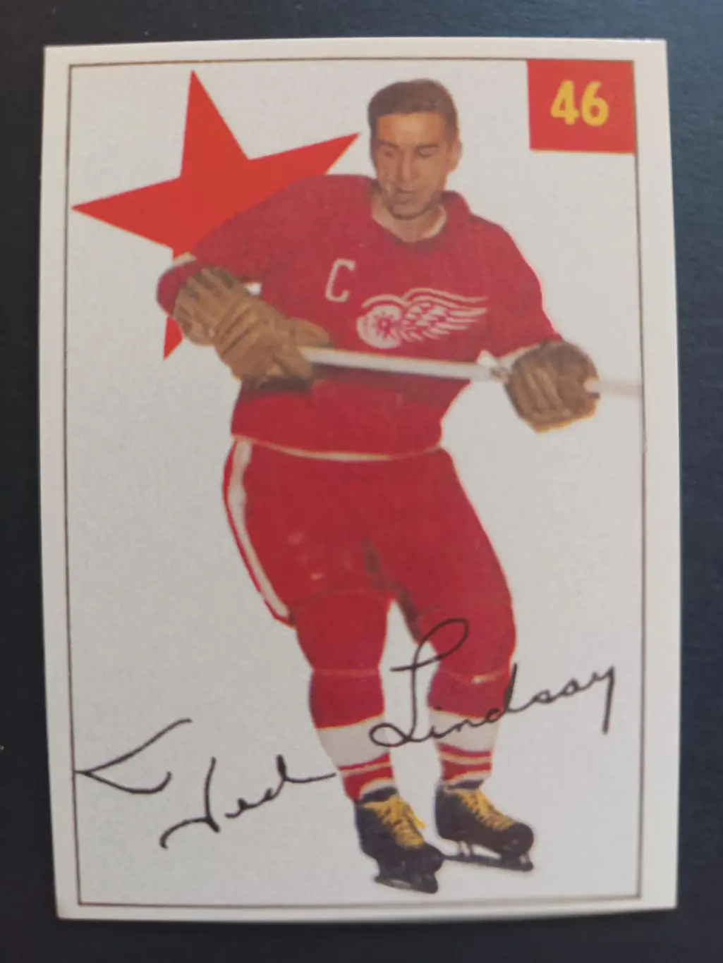 КАРТОЧКА НХЛ PARKHURST 1993-1994 NHL TED LINDSAY DETROIT RED WINGS #PR-49