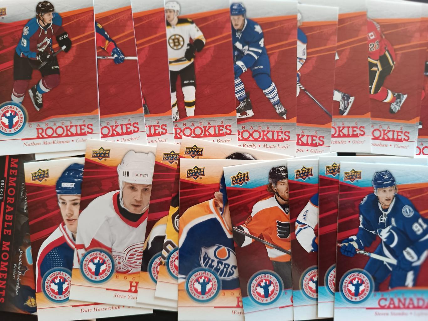 НАБОР КАРТОЧЕК НХЛ UPPER DECK 2014 NHL DOUBLE ROOKIE CLASS HOCKEY CARD DAY #1-22 2