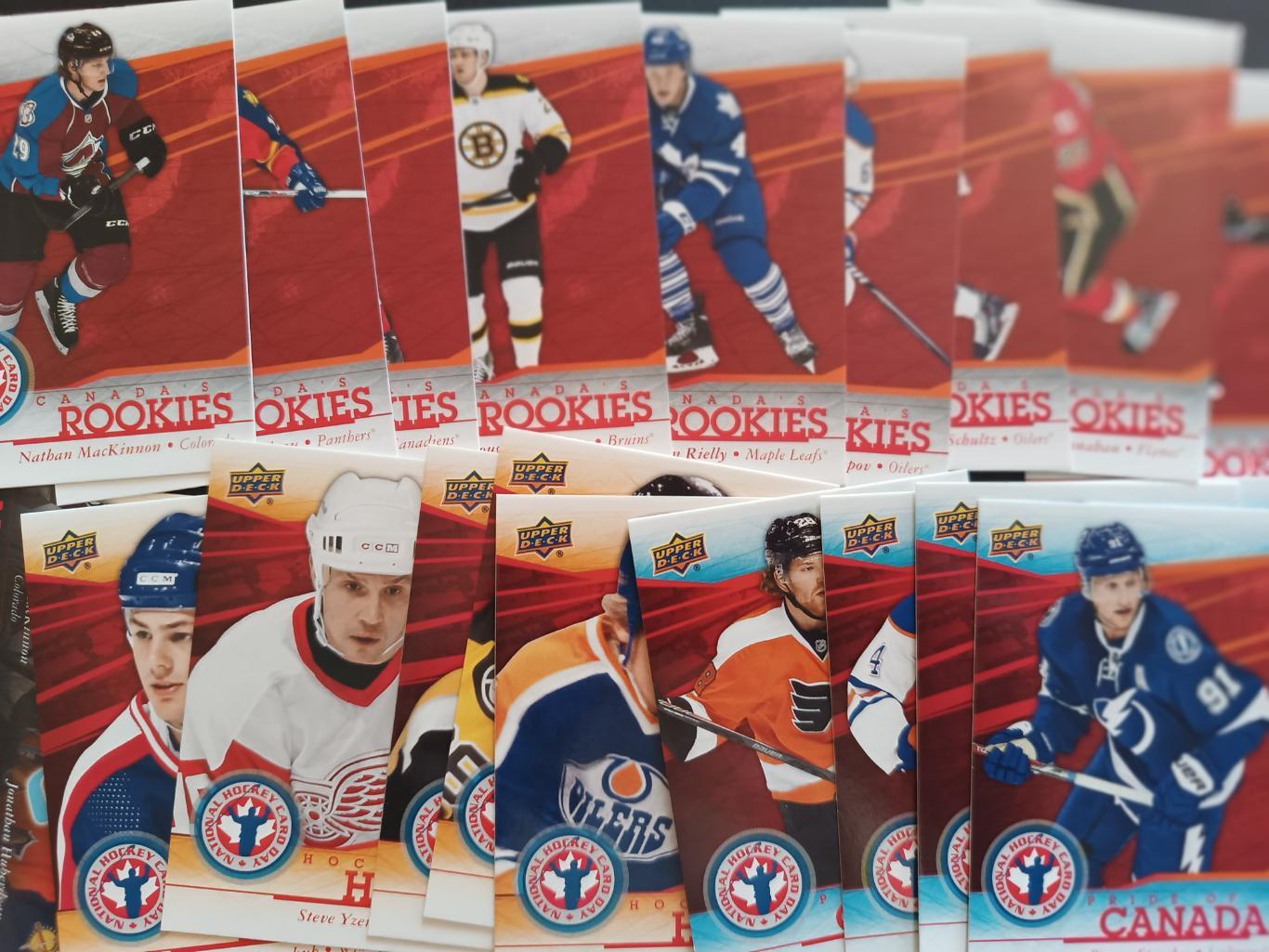 НАБОР КАРТОЧЕК НХЛ UPPER DECK 2014 NHL DOUBLE ROOKIE CLASS HOCKEY CARD DAY #1-22 3