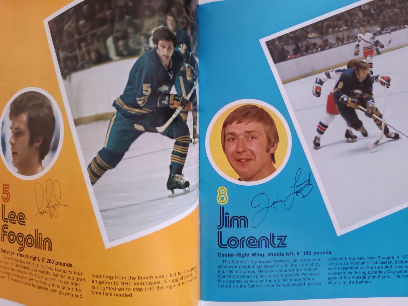 ХОККЕЙ АЛЬБОМ ЕЖЕГОДНИК НХЛ БАФФАЛО 1975-76 NHL YEARBOOK ALBOM BUFFALO SABRERS 2