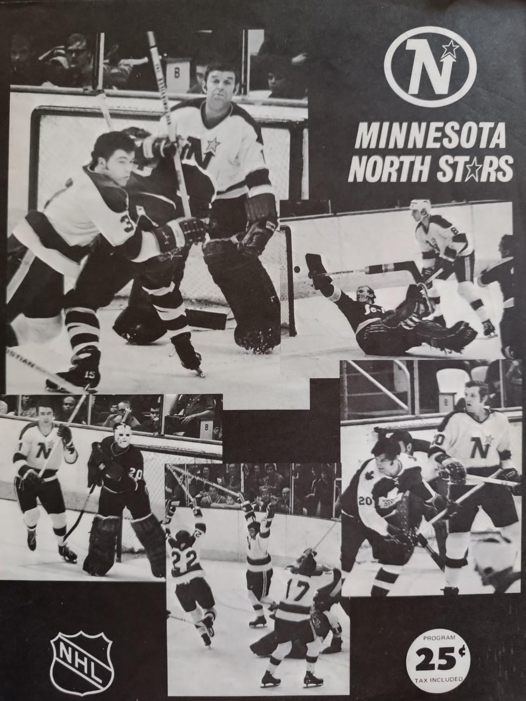 ПРОГРАММА МАТЧА НХЛ БЛЮЗ МИННЕСОТА 1972 SEP.23 ST. LOUIS VS. MINNESOTA PROGRAM