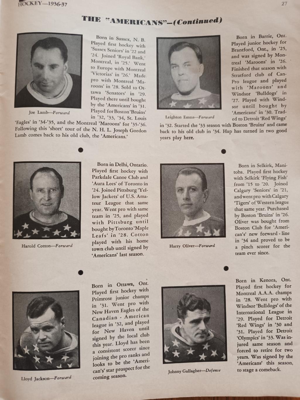 ПРОГРАММА МАТЧА НХЛ РЭЙНДЖЕРС ТОРОНТО 1936 NOV.24 RANGERS VS. TORONTO PROGRAM 6